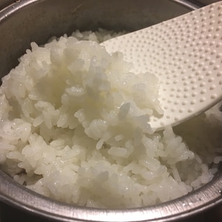 家庭用鍋で米炊き